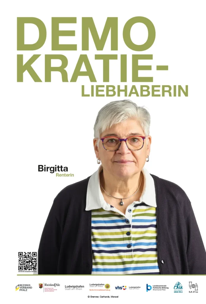 Birgitta Bieler Plakat – Demokratie Liebhaberin