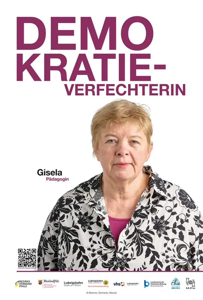 Gisela Witt Plakat - Demokratie Verfechterin